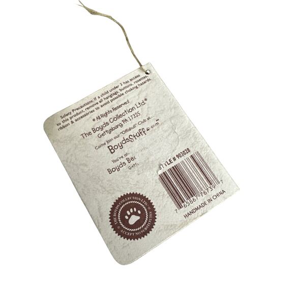 Boyds Bears Plush Boo Boo Bear Get Well Soon 8 inch White Bear 903028 - Picture 4 of 7